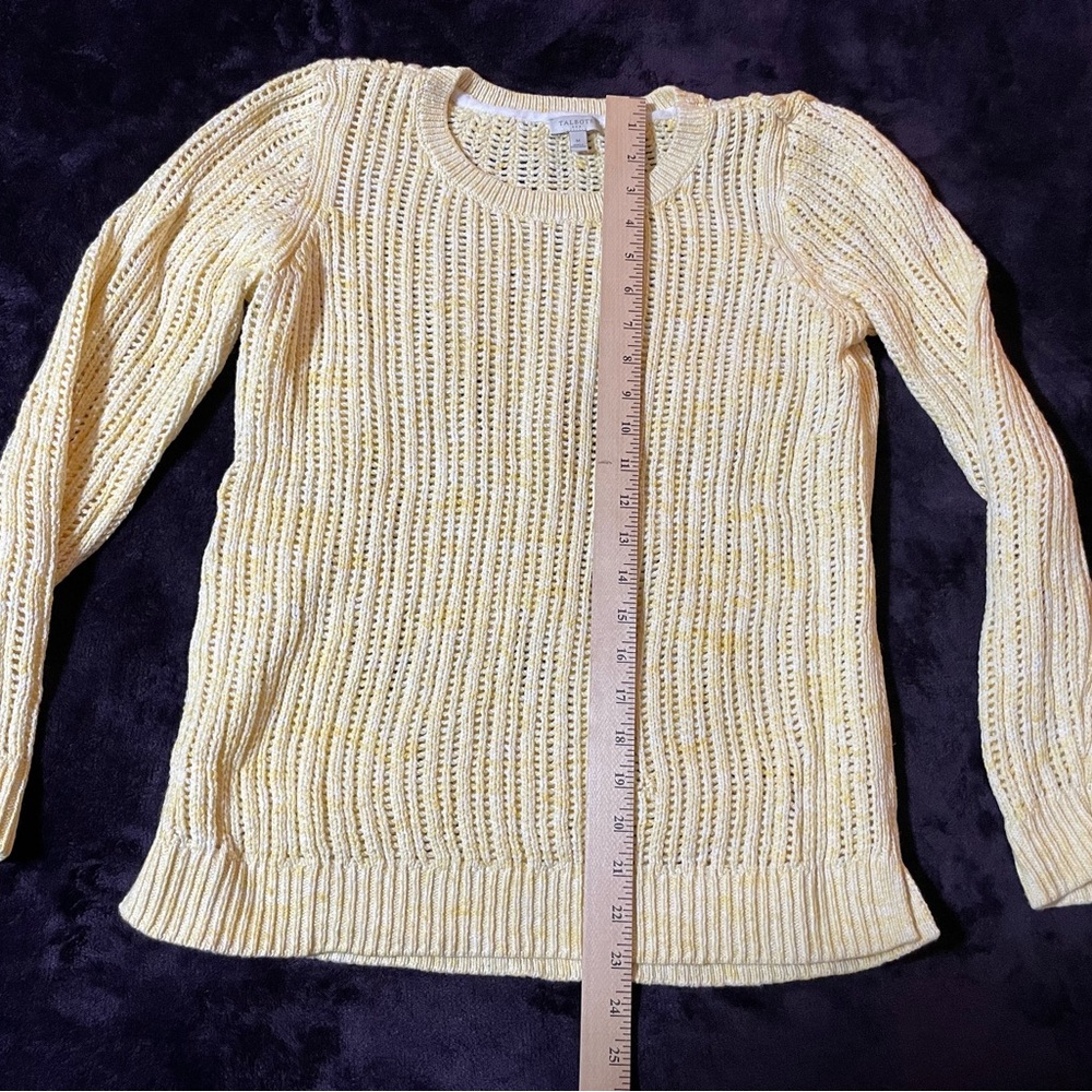 Talbots Light Yellow Crew Neck Sweater